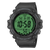 Zegarek cyfrowy Casio, czarna koperta z tworzywa sztucznego z zielonym wyświetlaczem LED