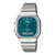 Zegarek Casio Vintage AQ-240E-3AEF w kolorze srebrnym z turkusową tarczą analogowo-cyfrową