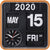 Horloge murale Karlsson 24,5x24,5x10 cm plastique • Design flip moderne • Utilisation polyvalente
