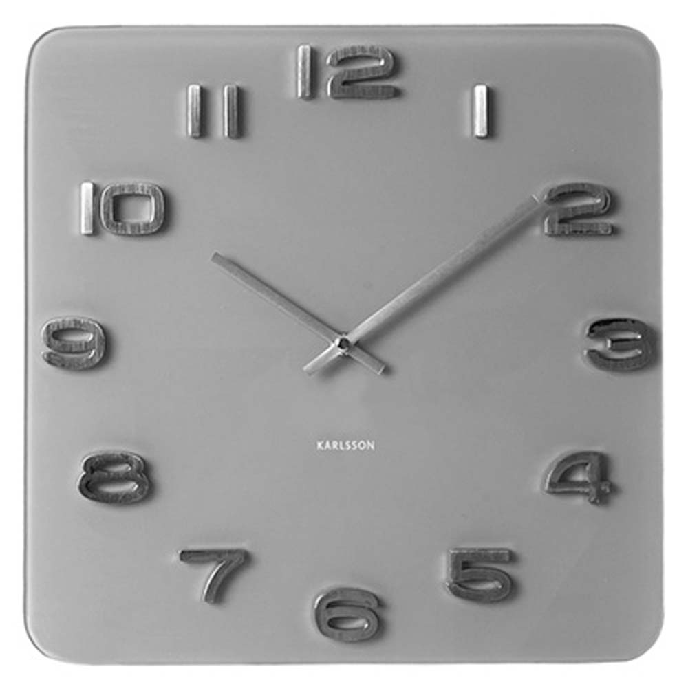 Karlsson Wall Clock 35x35x4 cm Glass • Timeless Design • Modern Statement