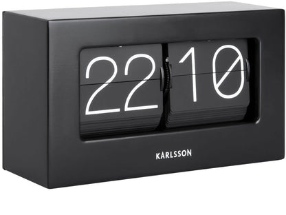 Karlsson Desk Clock 11.5x20.5x8.5 cm Metal • Modern Design • Silent