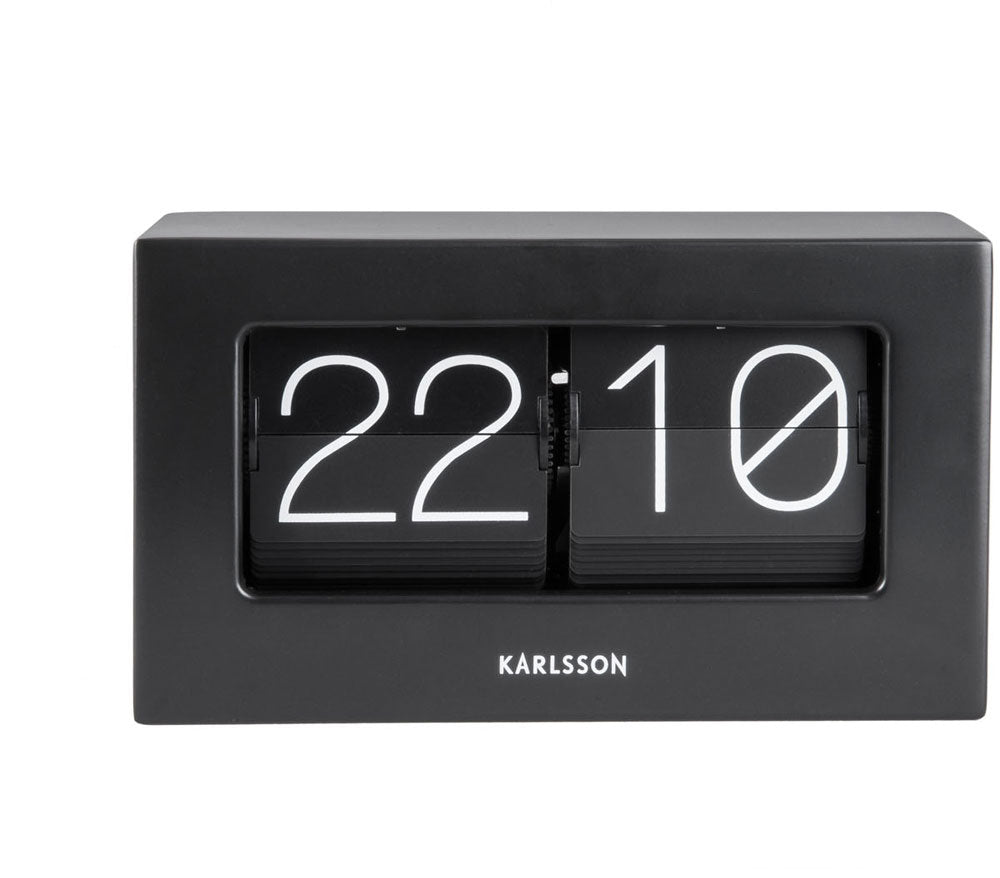 Karlsson Desk Clock 11.5x20.5x8.5 cm Metal • Modern Design • Silent