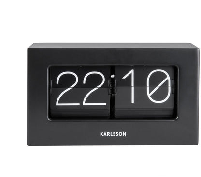 Karlsson Desk Clock 11.5x20.5x8.5 cm Metal • Modern Design • Silent