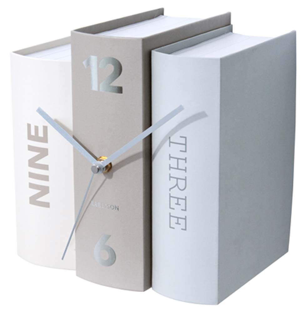 Karlsson Table Clock 20x20x15 cm Cardboard • Modern Design • Book Look