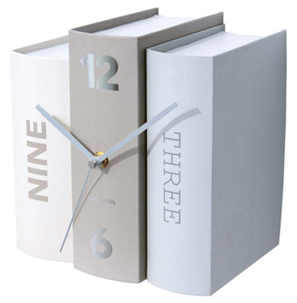 Karlsson Table Clock 20x20x15 cm Cardboard • Modern Design • Book Look