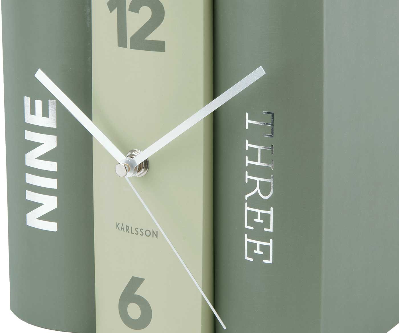Karlsson Table Clock 20x20x15 cm Cardboard • Book Design • Playful Eye-Catcher