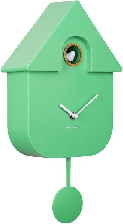 Karlsson Wall Clock 41x21.5x8.5 cm Plastic • Modern Cuckoo Function • Automatic Night Shut-off