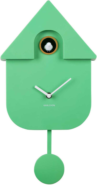 Karlsson Wall Clock 41x21.5x8.5 cm Plastic • Modern Cuckoo Function • Automatic Night Shut-off