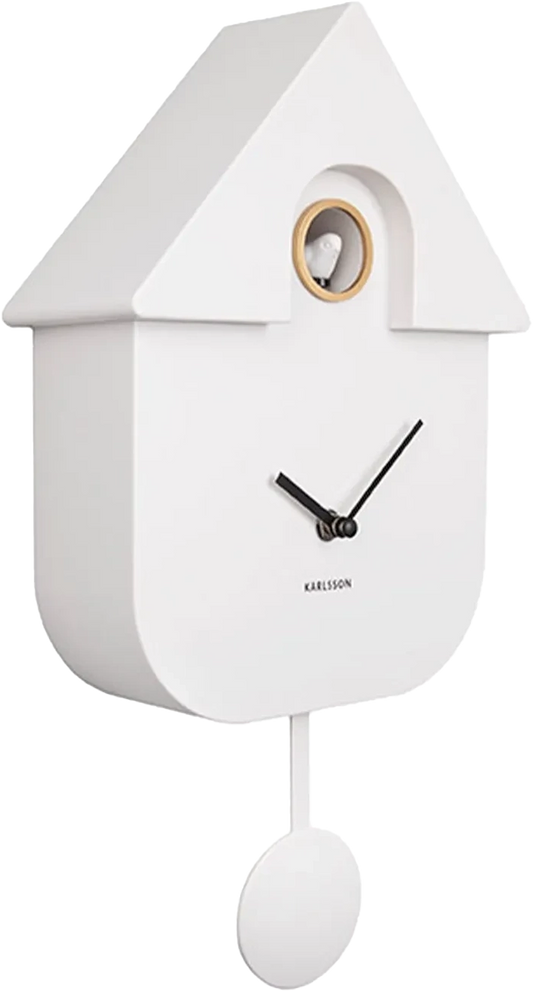 Karlsson Wall Clock 41x21.5x8.5 cm • Modern Cuckoo Clock Design • Silent Quartz Movement