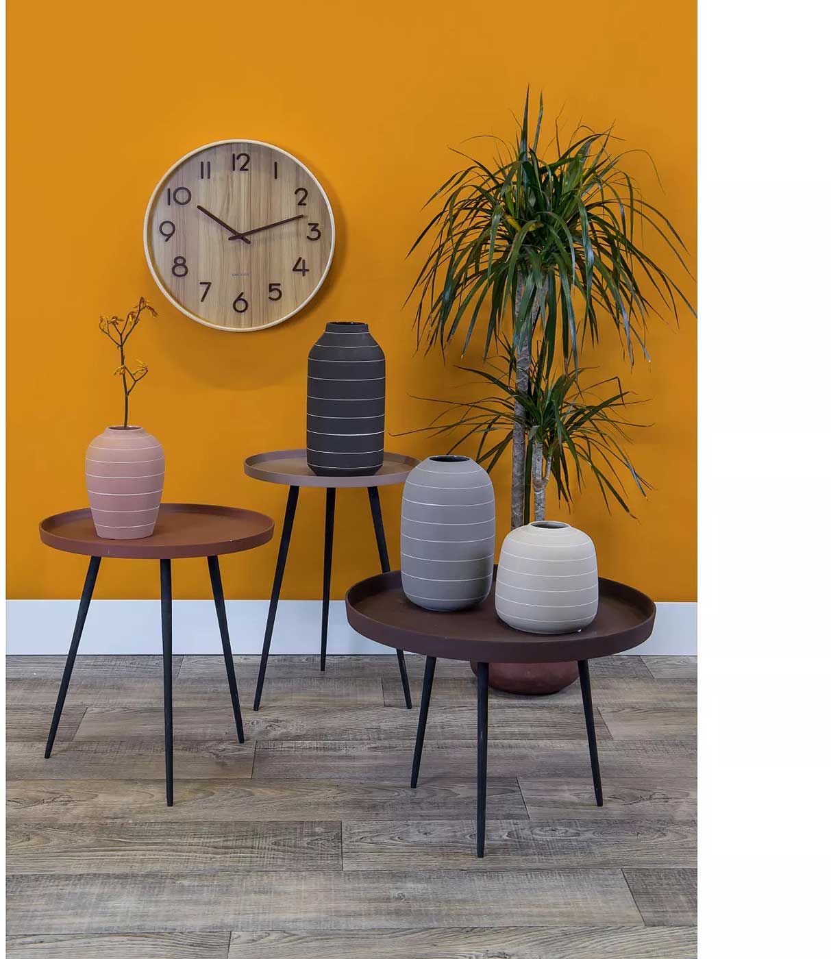 Karlsson Wall Clock 40 cm Ø Wood • Silent Quartz Movement • Modern Design