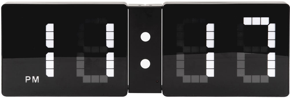 Karlsson Wall Clock 20x60x4 cm Plastic • Modern Flip Design • Clear Digital Time Display
