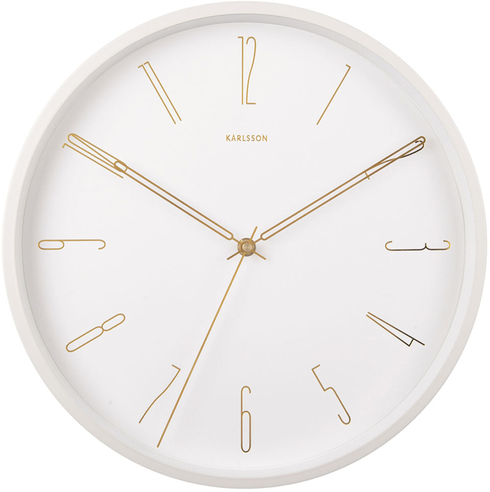 Karlsson Wall Clock 35x35x4 cm Metal • Modern Design • Silent Quartz Movement