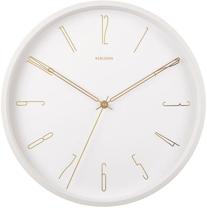 Karlsson Wall Clock 35x35x4 cm Metal • Modern Design • Silent Quartz Movement