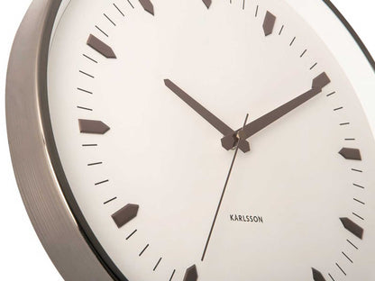 Horloge murale Karlsson 35x35x5,5 cm métal • Design moderne • Accents or rose