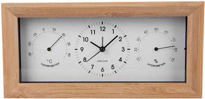 Bamboo Alarm Clock, Analog, Black - Karlsson Model: KA5925WH