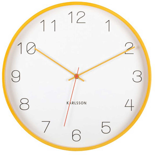 Karlsson Wall Clock 40x40x5 cm Wood • Modern Design • High-quality Birchwood
