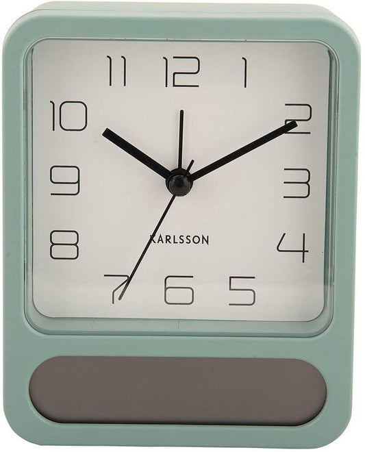 Karlsson Angular Alarm Clock 12.8x26x5.4 cm Plastic • Analog & Digital Time Display • Temperature & Humidity Display