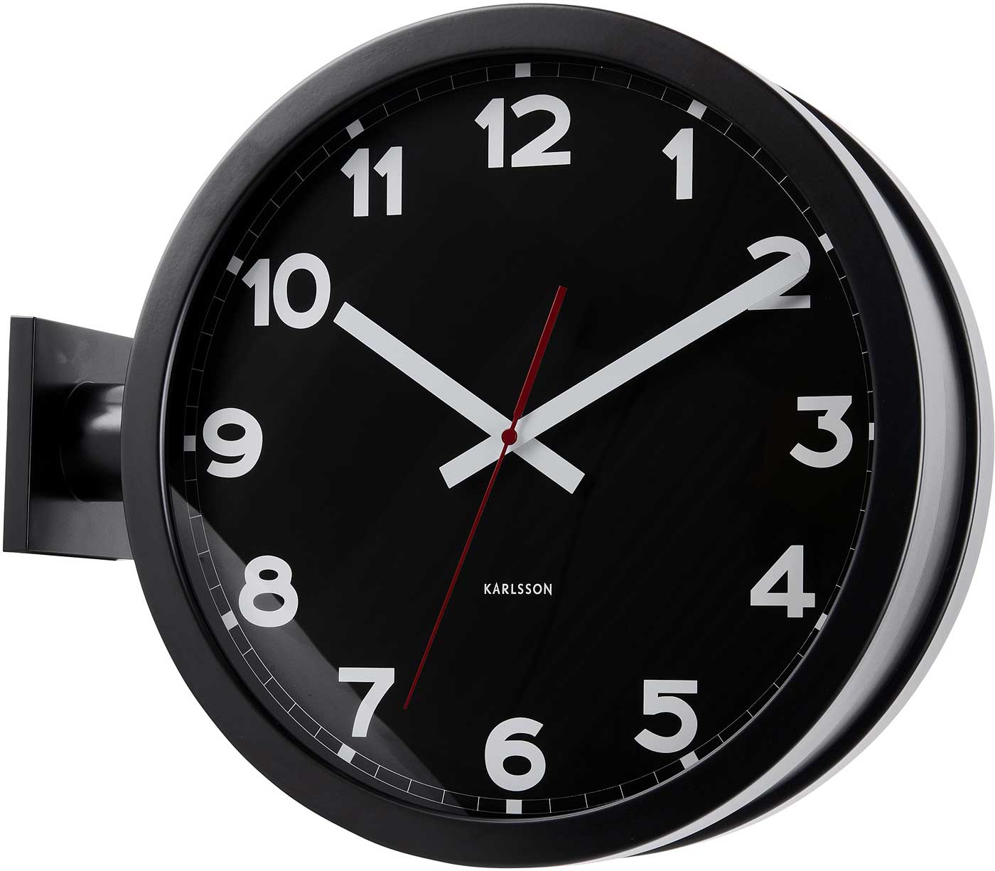 Karlsson Wall Clock 38x38x13 cm Aluminium • Minimalist Design • Precise Quartz Movement