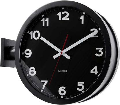Karlsson Wall Clock 38x38x13 cm Aluminium • Minimalist Design • Precise Quartz Movement