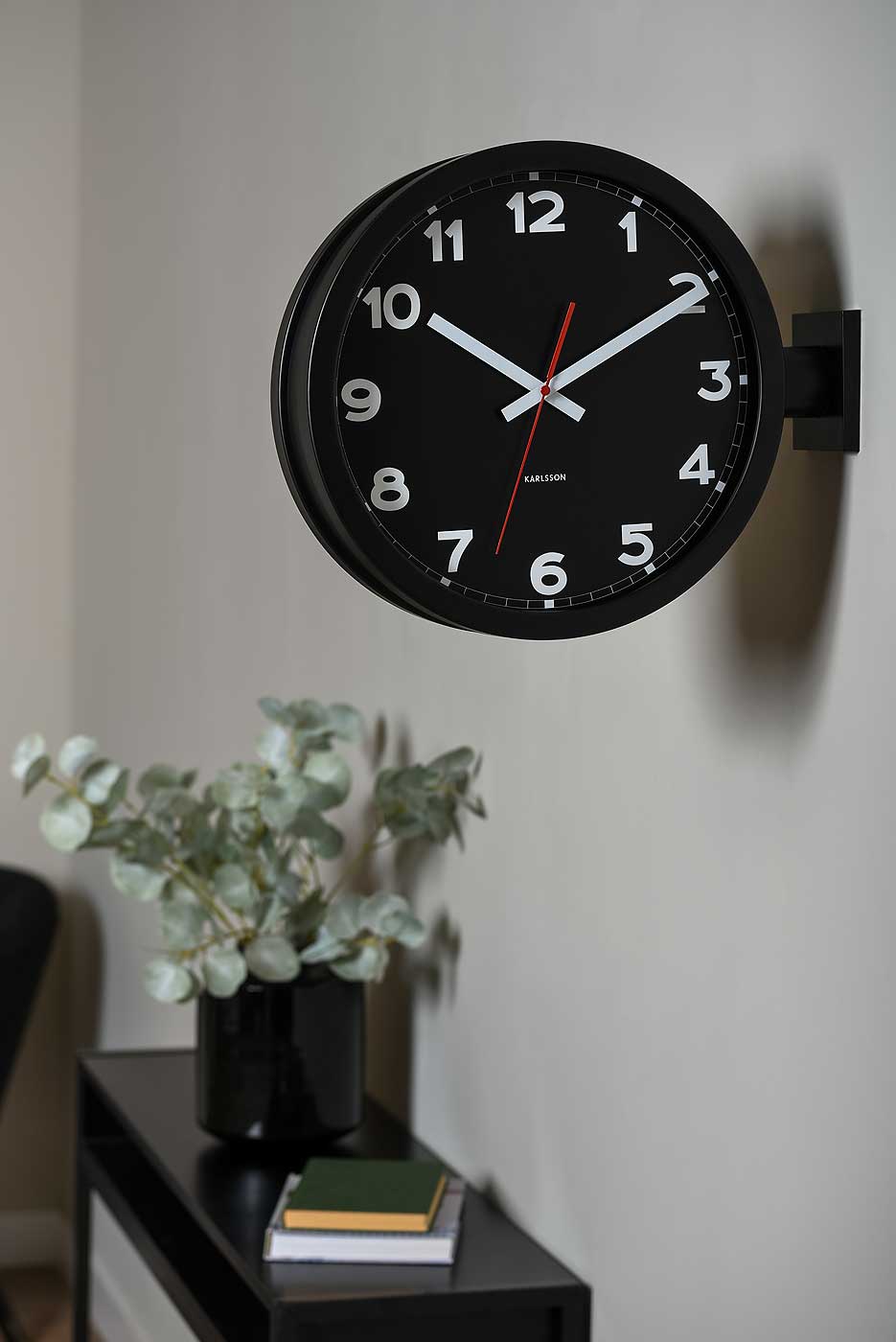 Karlsson Wall Clock 38x38x13 cm Aluminium • Minimalist Design • Precise Quartz Movement