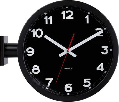 Karlsson Wall Clock 38x38x13 cm Aluminium • Minimalist Design • Precise Quartz Movement