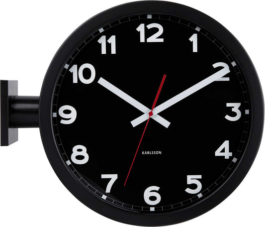 Karlsson Wall Clock 38x38x13 cm Aluminium • Minimalist Design • Precise Quartz Movement