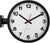 Karlsson Wall Clock 38x44.5x13 cm Aluminum • Double-Sided Design • Precise Quartz Movement