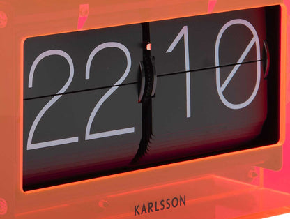 Horloge à poser Karlsson 11,7x20,7x7,1 cm Acrylique • Design Flip intemporel • Montage mural flexible