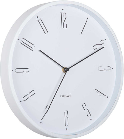 Karlsson Wall Clock 30x30x4 cm Plastic • Timeless Design • Precise Quartz Movement