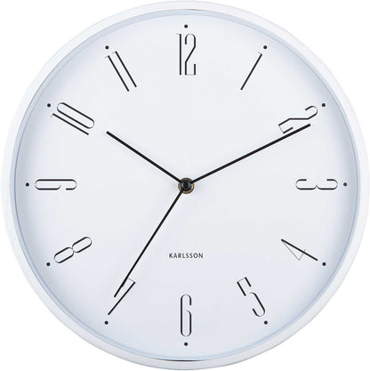 Karlsson Wall Clock 30x30x4 cm Plastic • Timeless Design • Precise Quartz Movement