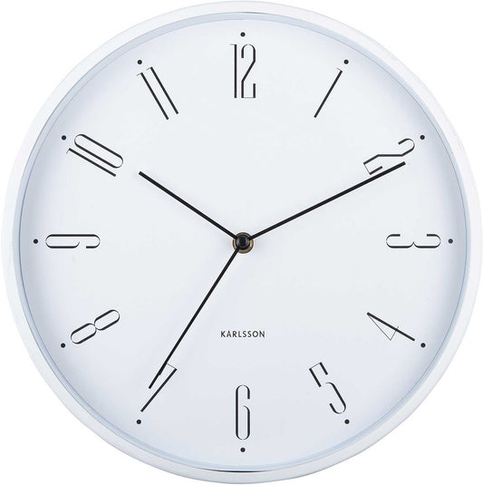Karlsson Wall Clock 30x30x4 cm Plastic • Timeless Design • Precise Quartz Movement