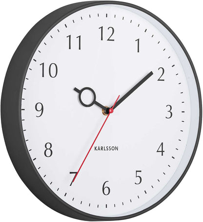 Karlsson Wall Clock 30 cm Ø Plastic • Modern Design • Precise Quartz Movement