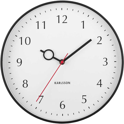 Karlsson Wall Clock 30 cm Ø Plastic • Modern Design • Precise Quartz Movement
