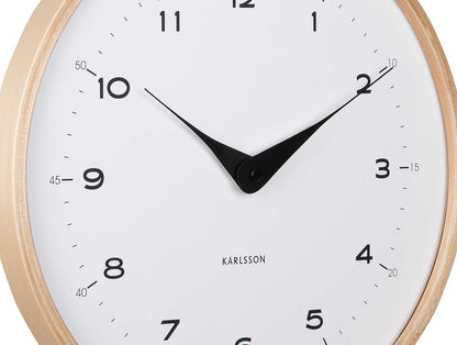 Karlsson Wall Clock 30 cm Ø Wood • Modern Design • Battery Operated