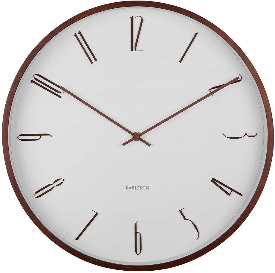 Karlsson Wall Clock 40 cm Ø Wood • Modern Design • Silent Movement