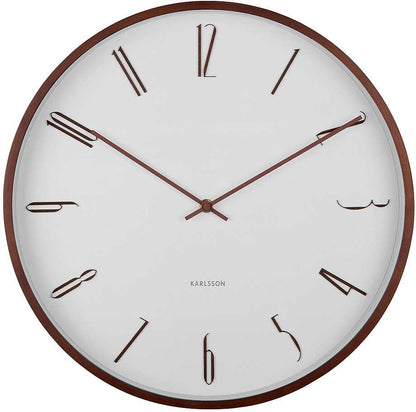 Karlsson Wall Clock 40 cm Ø Wood • Modern Design • Silent Movement