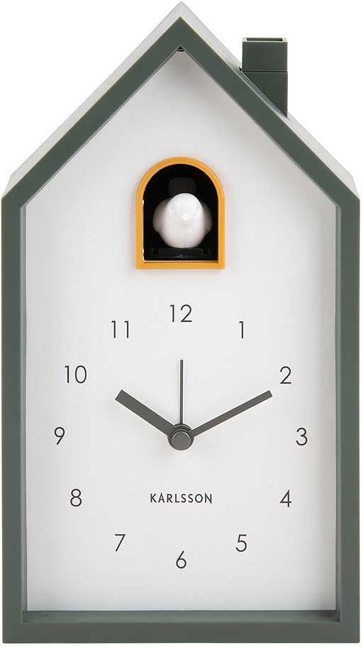 Karlsson Modern Cuckoo Alarm Clock 20x12x6 cm Plastic • Quartz movement • Cuckoo call