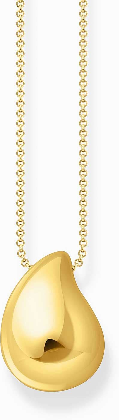 Necklace with organic drop-shaped pendant featuring an open back for a comfortable feel - Thomas Sabo Model: KE2281-413-39