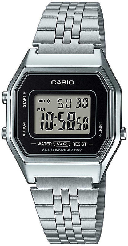 Casio Vintage LA680WEA-7EF Unisex Uhr • Edelstahlarmband • Stoppuhr