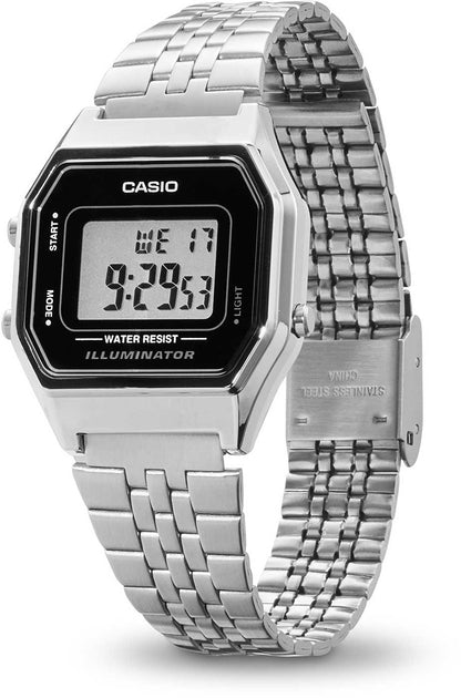 Casio Vintage LA680WEA-7EF Unisex Uhr • Edelstahlarmband • Stoppuhr