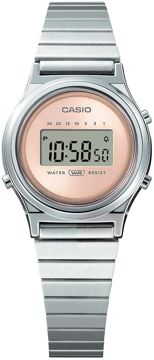 Casio Vintage LA700WE Damen Uhr • Robustes Resin-Gehäuse • Edelstahl-Armband