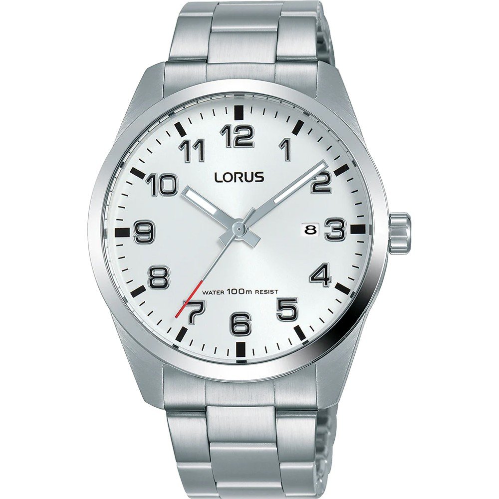 Zegarek damski Lorus Classic ze srebrną bransoletą ze stali szlachetnej i białą tarczą