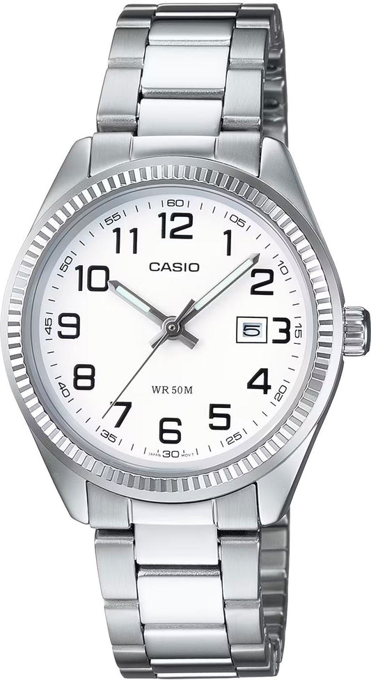 Casio Collection LTP-1302PD-7BVEG Damenuhr • Zeitloses Design • Mit Datumsanzeige