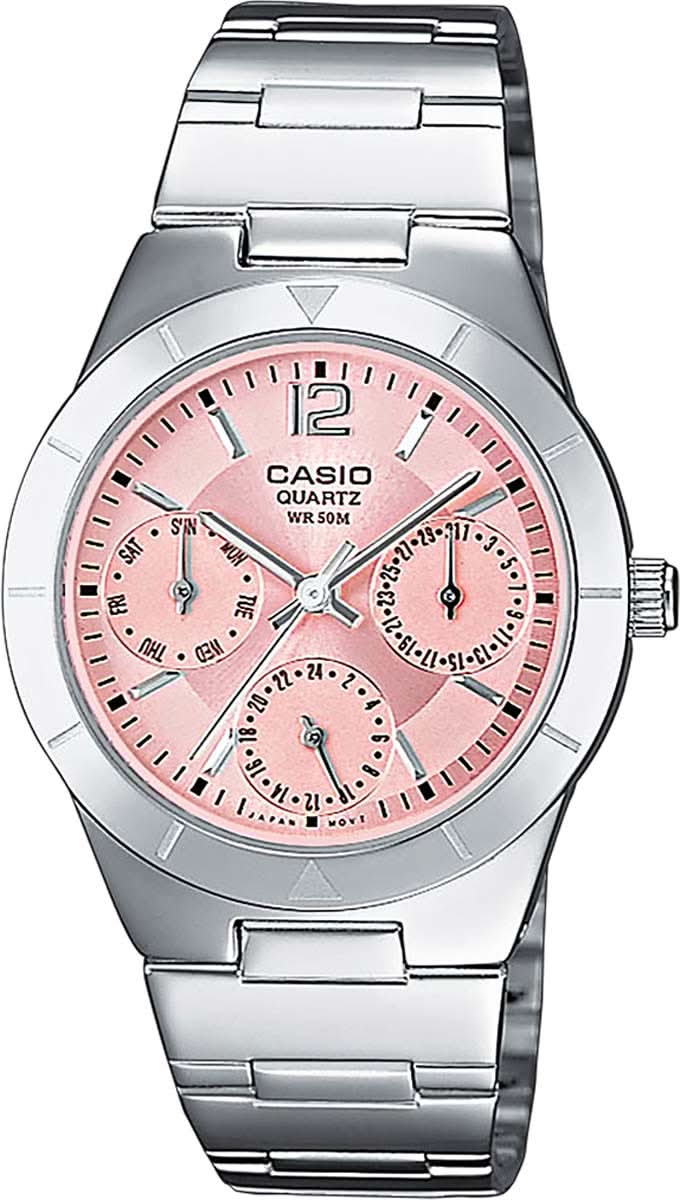 Montre pour femme Casio LTP-2069D-4AV • Boîtier robuste en acier inoxydable • Étanchéité 5 bar