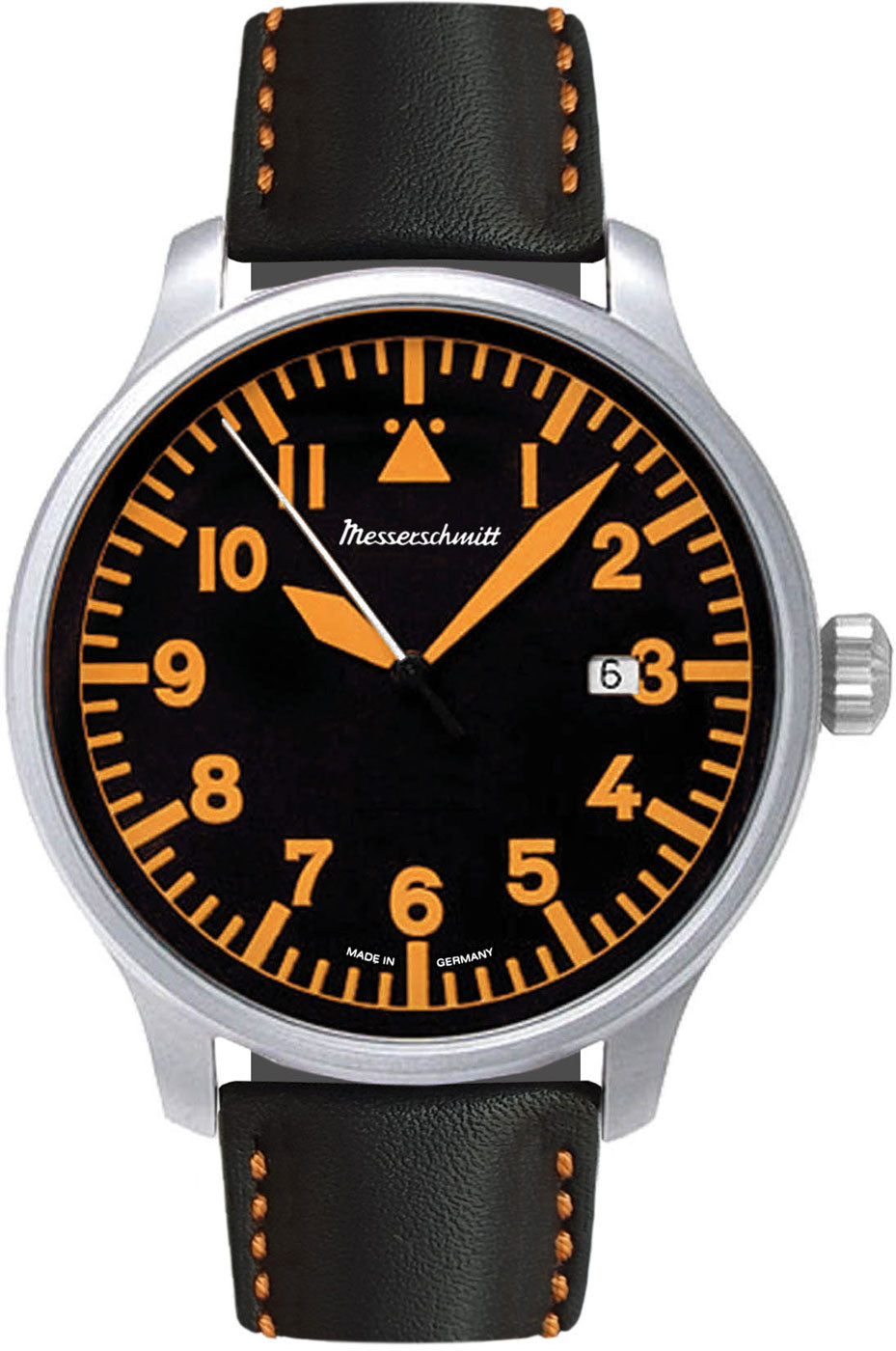 Messerschmitt ME-420BL Men's Watch • Quartz Movement • Precise Aviator Watch Design