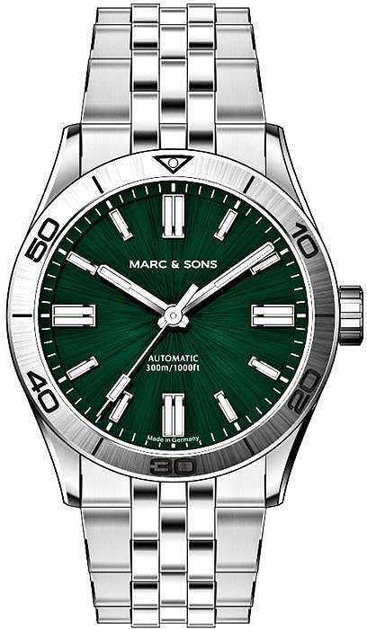Marc & Sons Elegance MSD-048-3S Men's Watch • ETA Automatic • Sapphire Crystal