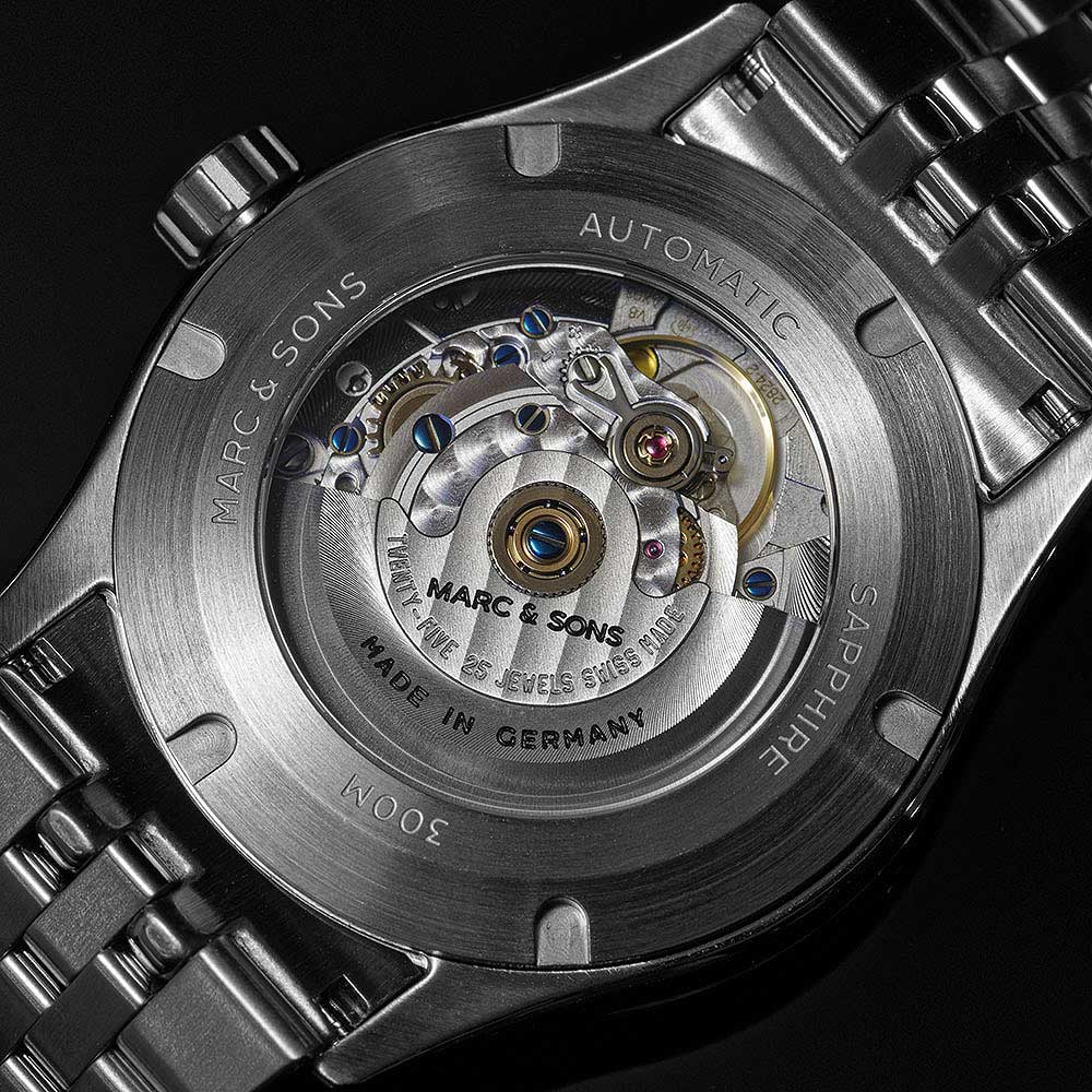 Marc & Sons Elegance MSD-048-4S Men's Watch • Automatic Movement • Sapphire Crystal