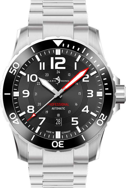 Marc & Sons Sport Professional MSD-050-01-S Men's Watch • Automatic • Sapphire Crystal