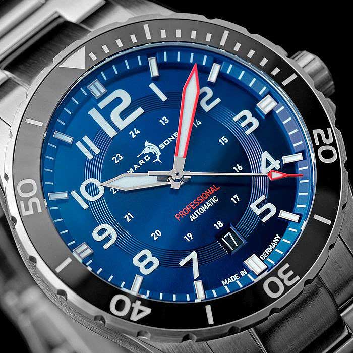 Marc & Sons Sport Professional MSD-050-02-S Men's Watch • Automatic Movement • Sapphire Crystal