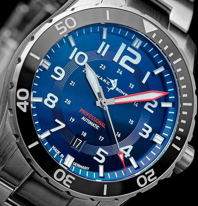 Marc & Sons Sport Professional MSD-050-02-S Men's Watch • Automatic Movement • Sapphire Crystal